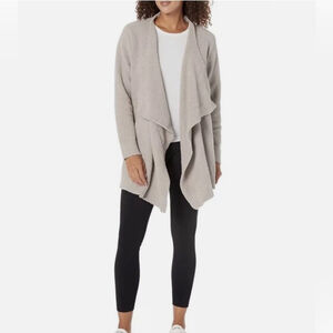 UGG Phoebe Wrap II Sweater Soft Knit Draped Cardigan Granite Beige small